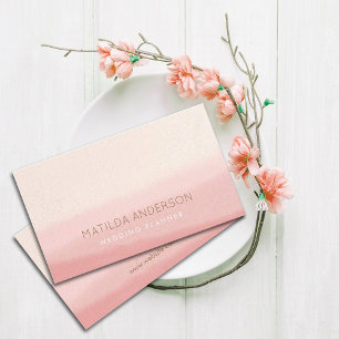 Waterverf   Blush Pink Modern Minimalist Visitekaartje