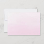 Waterverf Blush Pink Ombre | Bat Mitzvah RSVP Kaartje (Achterkant)