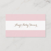 Waterverf Blush Pink Peonies Baby Diaper Raffle Informatiekaartje (Achterkant)