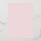 Waterverf Blush Pink Pony Floral Bevestiging Folie Uitnodiging (Achterkant)