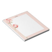 Waterverf Blush Pink Spring Blooms Floral Notitieblok (Schuin)