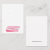 Waterverf Blush Pink Stroke Earring Display Kaart Visitekaartje (Voorkant / Achterkant)