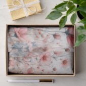  Waterverf Blush Pink Wildflower Decoupage Tissuepapier (Geschenk)