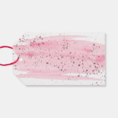 Waterverf Blush & Roos Gold Place Card-kaart Cadeaulabel (Achterkant Horizontaal)