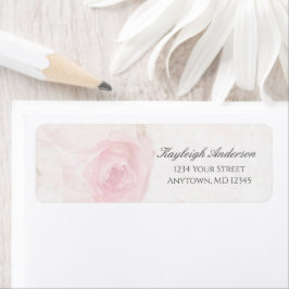Waterverf Blush Roos | Retouradres Etiket