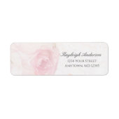 Waterverf Blush Roos | Retouradres Etiket (Voorkant)