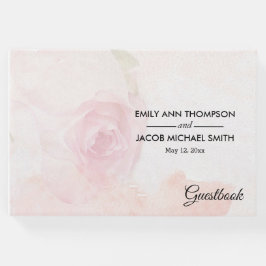 Waterverf Blush Roos | Weddenschap Gastenboek