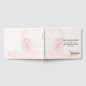 Waterverf Blush Roos | Weddenschap Gastenboek (Volledig)