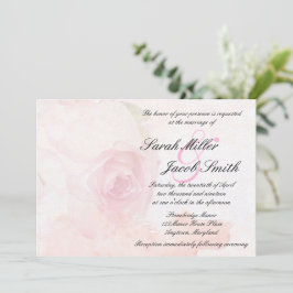 Waterverf Blush Roos Weddenschap Kaart