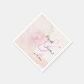 Waterverf Blush Roos | Weddenschap Servet (Hoek)