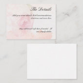 Waterverf Blush Roos | Weddenschapskaart Informatiekaartje (Voorkant / Achterkant)