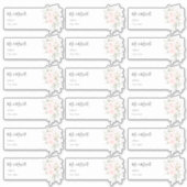 Waterverf Blush Roses Guest Adresetiketten Sticker (Voorkant)