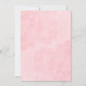 Waterverf Blush Roze Baby In Bloom Meisje Douche Kaart (Achterkant)