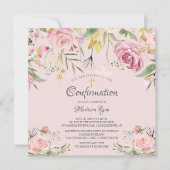Waterverf Blush roze bevestiging Kaart (Voorkant)