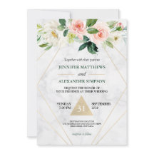 Waterverf Blush Roze Bloemen Boho Bruiloft