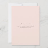 Waterverf  Blush roze bloemen en groen Save The Date (Achterkant)