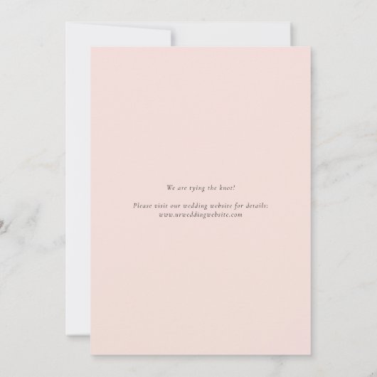 Waterverf  Blush roze bloemen en groen Save The Date (Achterkant)