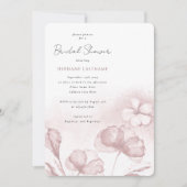 Waterverf Blush Roze Bloemen Vrijgezellenfeest Kaart (Voorkant)