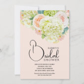 Waterverf Blush Roze Bloemen Vrijgezellenfeest Kaart (Voorkant)