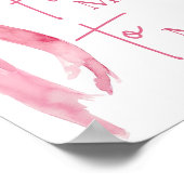 Waterverf Blush Roze Boog Van Miss Naar Mrs Sign Poster (Hoek)