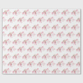 Waterverf Blush Roze Bow Baby shower Cadeaupapier (Vlak)