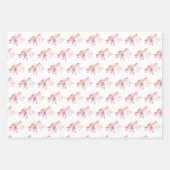 Waterverf Blush Roze Bow Baby shower Inpakpapier Vel (Voorkant 2)