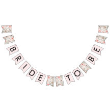 Waterverf Blush Roze Bruids Bunting Banner