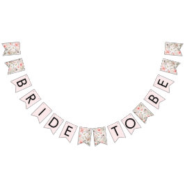 Waterverf Blush Roze Bruids Bunting Banner