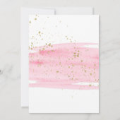 Waterverf Blush roze en Gold Advice Sign Kaart (Achterkant)