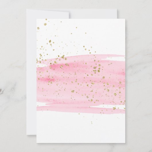 Waterverf Blush roze en Gold Advice Sign Kaart (Achterkant)