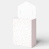 Waterverf Blush Roze en Roos Gouden Polka Dot Baby Bedankdoosjes (Geopend)