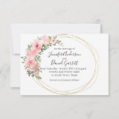 Waterverf Blush roze flesje opslaan Datum Save The Date (Achterkant)