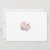 Waterverf Blush Roze Floral White 3Foto Save The Date (Achterkant)