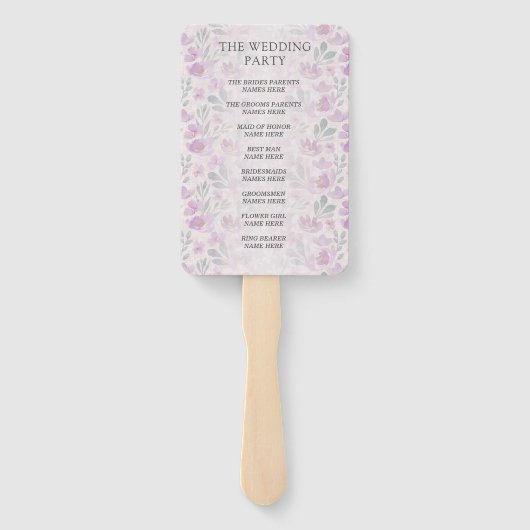 Waterverf Blush roze Handwaaier (Achterkant)