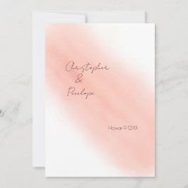 Waterverf Blush roze kalligrafie Opslaan Datum Kaart