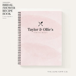  Waterverf Blush Roze Koppels Blank Recept Notitieboek