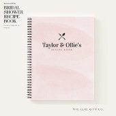  Waterverf Blush Roze Koppels Blank Recept Notitieboek