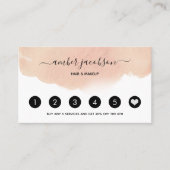 Waterverf Blush roze logo Klantenkaartje (Voorkant)