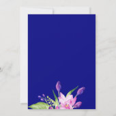 Waterverf Blush Roze Marine Bloemen Pensioenfeest Kaart (Achterkant)