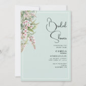 Waterverf blush roze mint floral Vrijgezellenfeest Kaart (Voorkant)