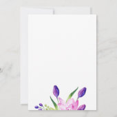 Waterverf blush roze navy floral sweet sixteen kaart (Achterkant)