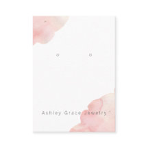 Waterverf Blush roze oorscherm Kaart