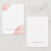 Waterverf Blush roze oorscherm Kaart Visitekaartje (Voorkant / Achterkant)