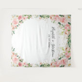 Waterverf Blush Roze Rose Bruiloft Backdrops Wandkleed (Voorkant (horizontaal))