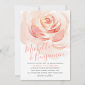 Waterverf Blush roze roze bruiloft Kaart (Voorkant)