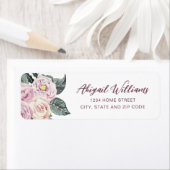 Waterverf Blush roze roze rozen retouradres Etiket (Insitu)