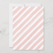 Waterverf Blush roze strips Floral Vrijgezellenfee Kaart (Achterkant)