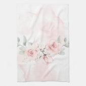 Waterverf Blush Roze Wilde Roos Theedoek (Verticaal)