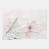 Waterverf Blush Roze Wilde Roos Theedoek (Horizontaal)