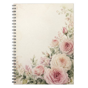 Waterverf Blush Rozen Cottage Tuin Notitieboek